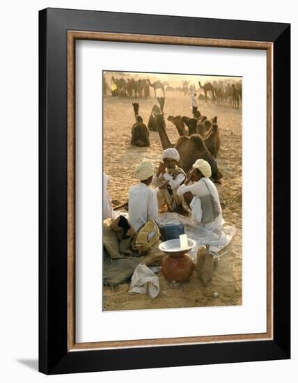 Pastoral Nomads at Annual Pushkar Camel Fair, Rajasthan, Raika, India-David Noyes-Framed Photographic Print