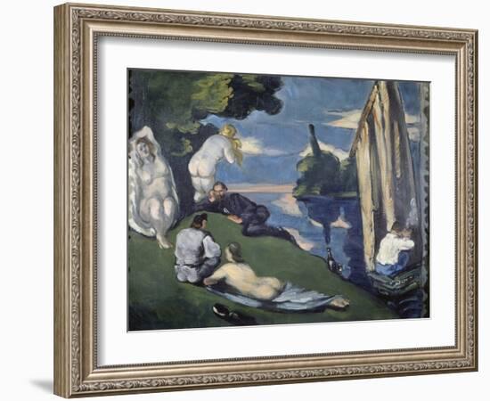 Pastoral (Or: Idyll), 1870-Paul Cézanne-Framed Giclee Print