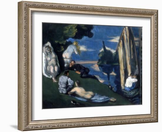 Pastoral, or Idyll, 1870-Paul Cézanne-Framed Giclee Print