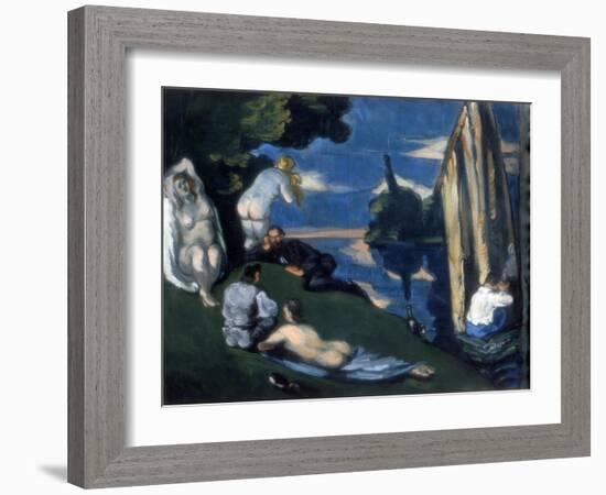 Pastoral, or Idyll, 1870-Paul Cézanne-Framed Giclee Print