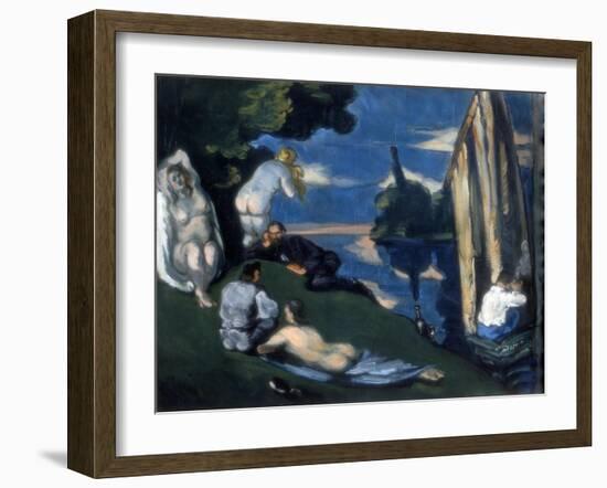 Pastoral, or Idyll, 1870-Paul Cézanne-Framed Giclee Print