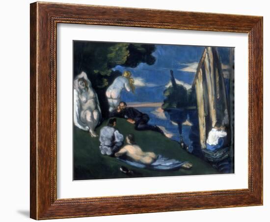 Pastoral, or Idyll, 1870-Paul Cézanne-Framed Giclee Print