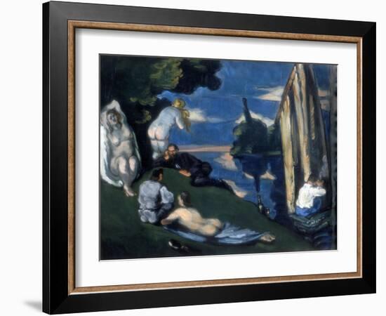 Pastoral, or Idyll, 1870-Paul Cézanne-Framed Giclee Print