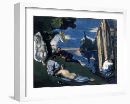 Pastoral, or Idyll, 1870-Paul Cézanne-Framed Giclee Print