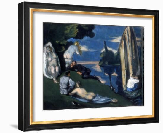 Pastoral, or Idyll, 1870-Paul Cézanne-Framed Giclee Print