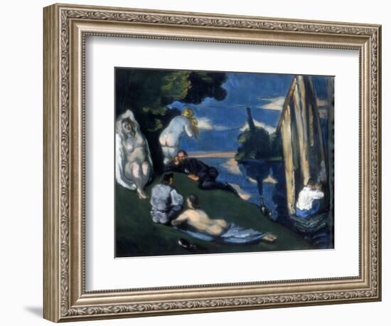 Pastoral, or Idyll, 1870-Paul Cézanne-Framed Giclee Print