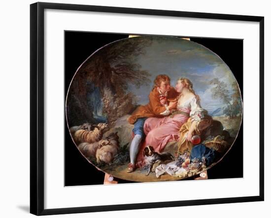 Pastoral Scene, 1740-François Boucher-Framed Giclee Print