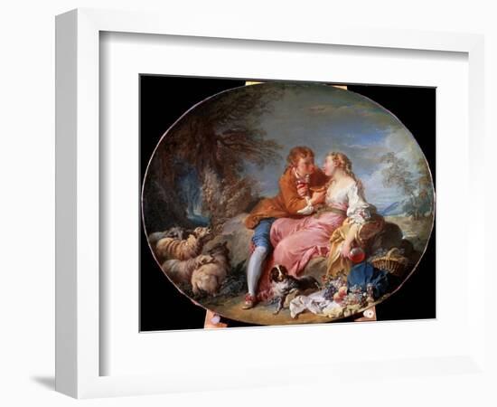 Pastoral Scene, 1740-François Boucher-Framed Giclee Print