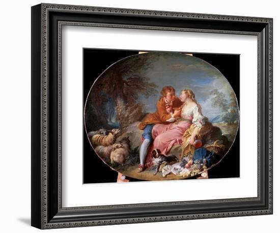 Pastoral Scene, 1740-François Boucher-Framed Giclee Print