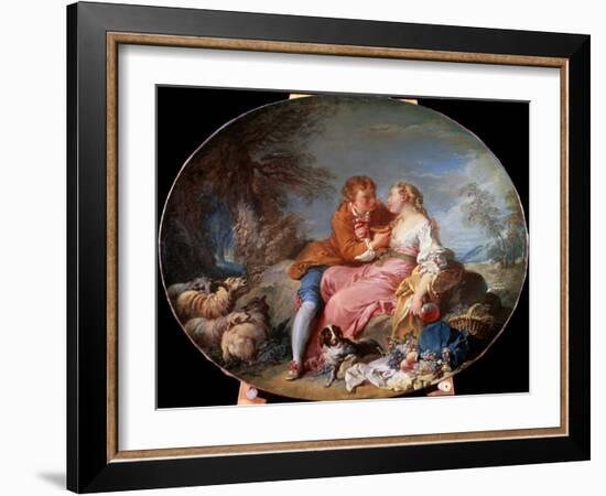 Pastoral Scene, 1740-François Boucher-Framed Giclee Print