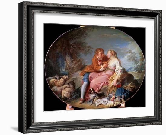 Pastoral Scene, 1740-François Boucher-Framed Giclee Print