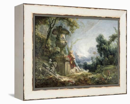 Pastoral Scene, or Young Shepherd in a Landscape-Francois Boucher-Framed Premier Image Canvas