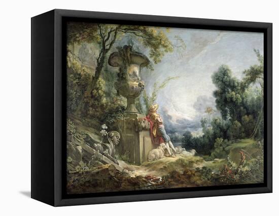 Pastoral Scene, or Young Shepherd in a Landscape-Francois Boucher-Framed Premier Image Canvas