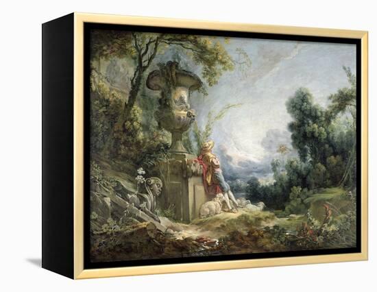 Pastoral Scene, or Young Shepherd in a Landscape-Francois Boucher-Framed Premier Image Canvas