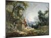 Pastoral Scene, or Young Shepherd in a Landscape-Francois Boucher-Mounted Giclee Print