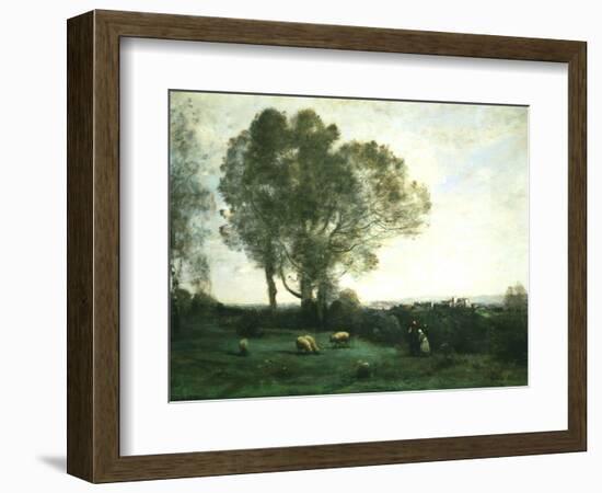 Pastoral Scene-Jean-Baptiste-Camille Corot-Framed Giclee Print