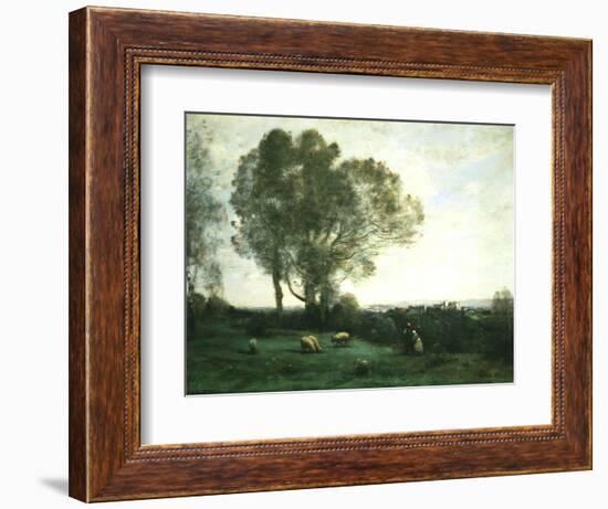 Pastoral Scene-Jean-Baptiste-Camille Corot-Framed Giclee Print