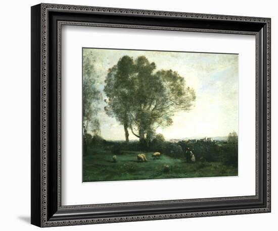 Pastoral Scene-Jean-Baptiste-Camille Corot-Framed Giclee Print