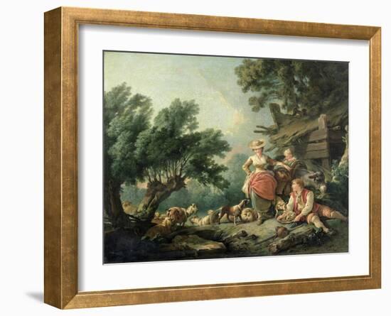 Pastoral Scene-Jean-Baptiste Huet-Framed Giclee Print