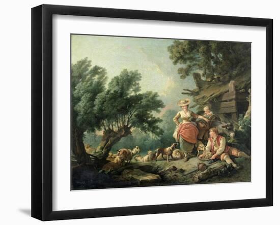 Pastoral Scene-Jean-Baptiste Huet-Framed Giclee Print