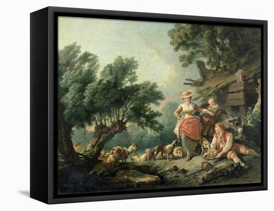 Pastoral Scene-Jean-Baptiste Huet-Framed Premier Image Canvas