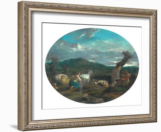 Pastoral Scene-Nicolaes Pietersz Berchem-Framed Giclee Print