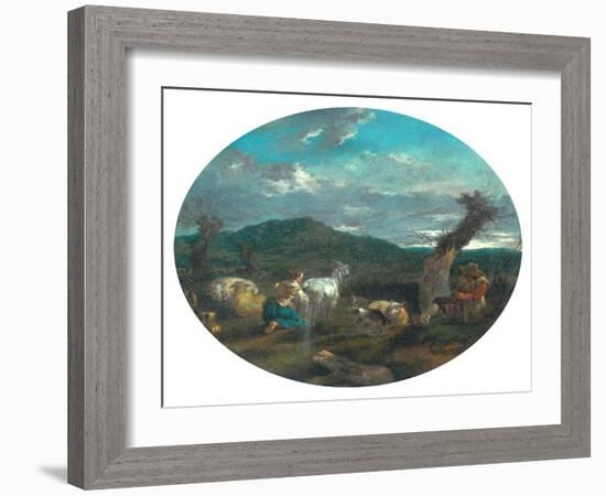 Pastoral Scene-Nicolaes Pietersz Berchem-Framed Giclee Print