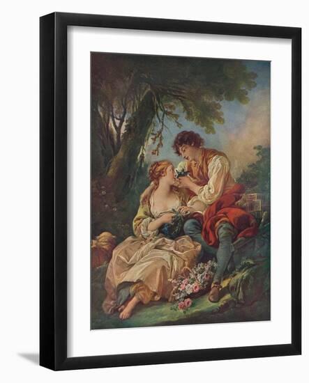 'Pastoral Subject', 18th century-Francois Boucher-Framed Giclee Print