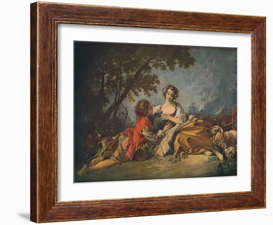 'Pastoral Subject', 18th century-Francois Boucher-Framed Giclee Print