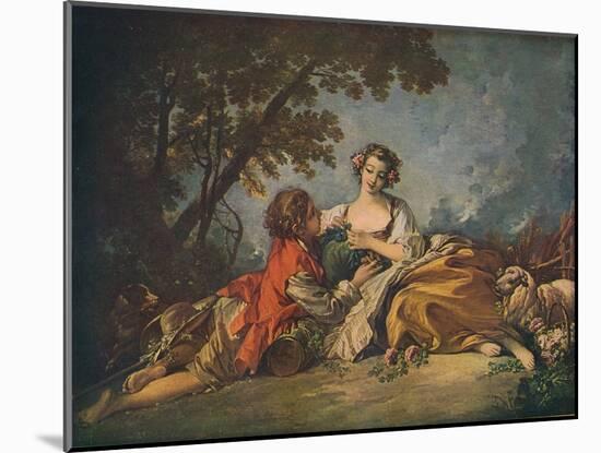 'Pastoral Subject', 18th century-Francois Boucher-Mounted Giclee Print