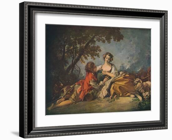 'Pastoral Subject', 18th century-Francois Boucher-Framed Giclee Print