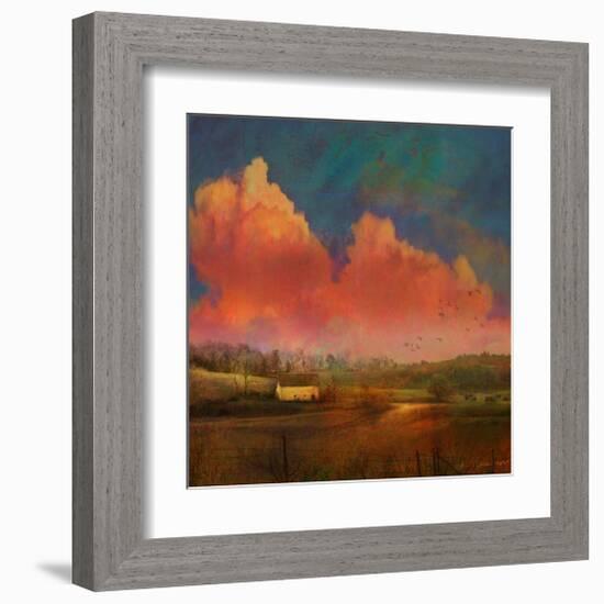 Pastoral Sunset-Chris Vest-Framed Art Print