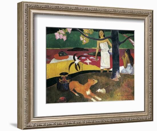 Pastorales Tahitiennes-Paul Gauguin-Framed Art Print