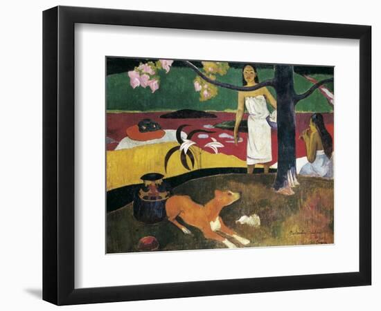 Pastorales Tahitiennes-Paul Gauguin-Framed Art Print