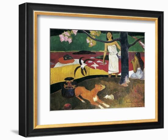 Pastorales Tahitiennes-Paul Gauguin-Framed Art Print