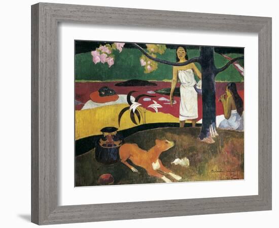 Pastorales Tahitiennes-Paul Gauguin-Framed Art Print