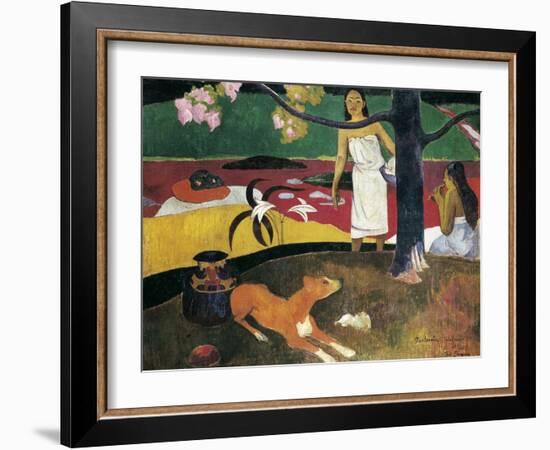 Pastorales Tahitiennes-Paul Gauguin-Framed Art Print