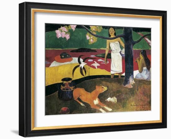 Pastorales Tahitiennes-Paul Gauguin-Framed Art Print