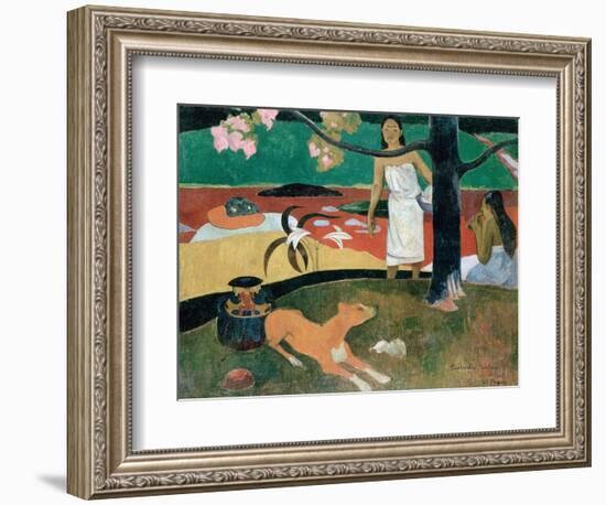 Pastorales Tahitiennes-Paul Gauguin-Framed Giclee Print