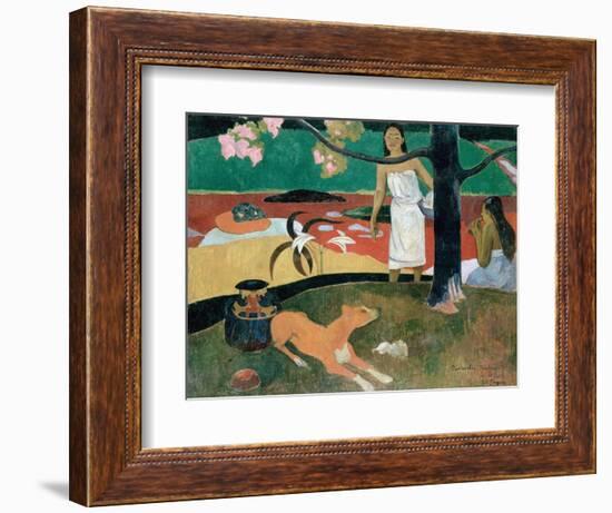 Pastorales Tahitiennes-Paul Gauguin-Framed Giclee Print