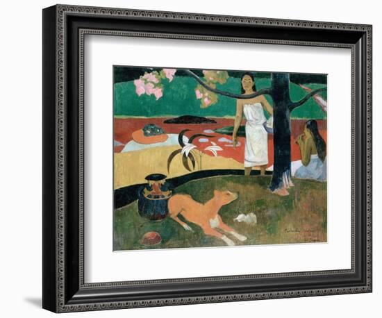 Pastorales Tahitiennes-Paul Gauguin-Framed Giclee Print