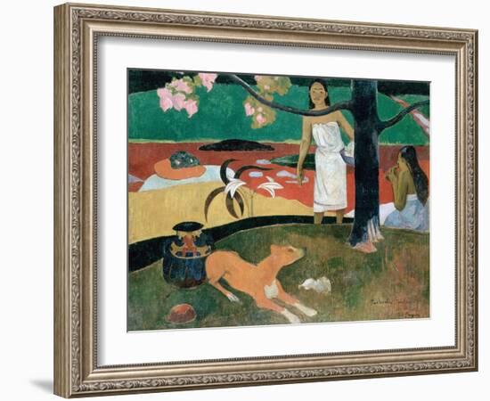 Pastorales Tahitiennes-Paul Gauguin-Framed Giclee Print