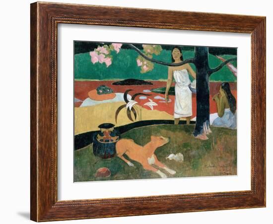 Pastorales Tahitiennes-Paul Gauguin-Framed Giclee Print