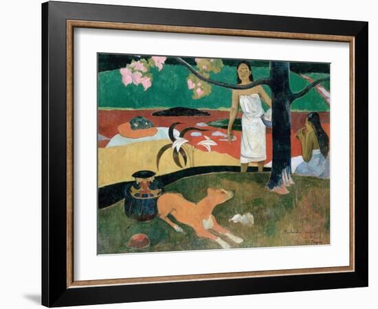 Pastorales Tahitiennes-Paul Gauguin-Framed Giclee Print