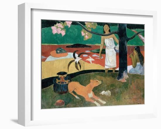 Pastorales Tahitiennes-Paul Gauguin-Framed Giclee Print