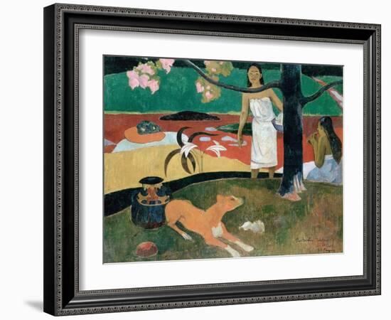 Pastorales Tahitiennes-Paul Gauguin-Framed Giclee Print