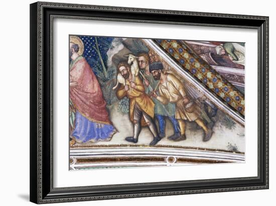 Pastors, Detail from Fresco Cycle Stories of Virgin-Ottaviano Nelli-Framed Giclee Print