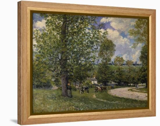 Pasture Ground with Cows Near Louveciennes, 1874-Alfred Sisley-Framed Premier Image Canvas