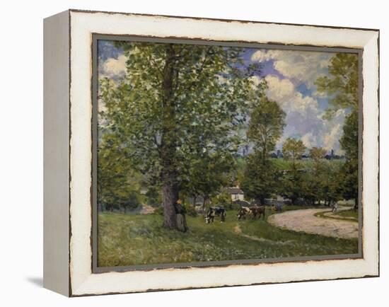 Pasture Ground with Cows Near Louveciennes, 1874-Alfred Sisley-Framed Premier Image Canvas