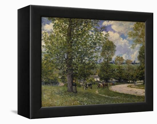 Pasture Ground with Cows Near Louveciennes, 1874-Alfred Sisley-Framed Premier Image Canvas